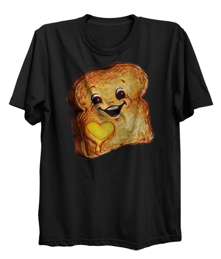 Toast Bread Food Smiling Happy Breakfast