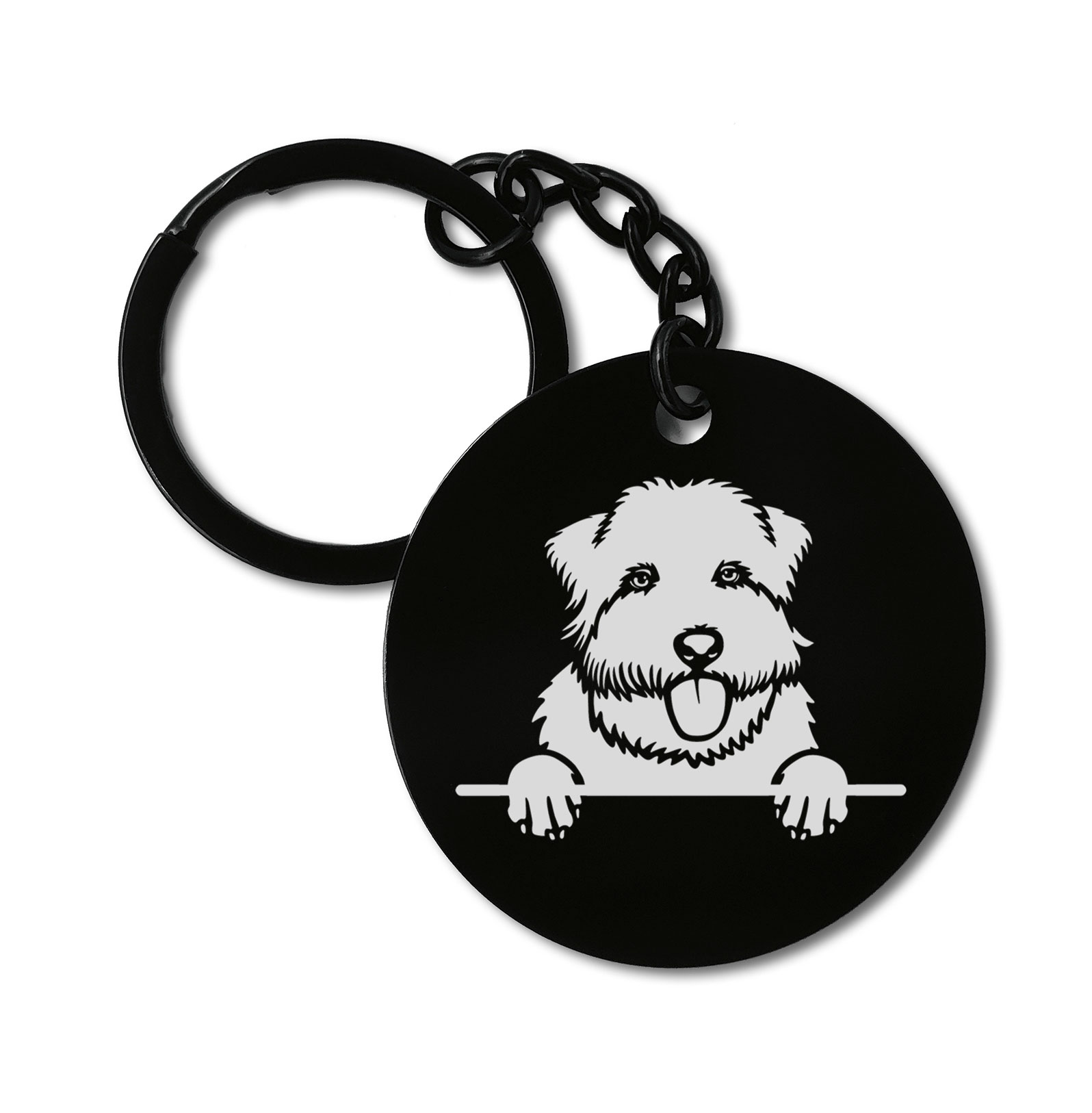 Glen of Imaal Terriers Cute Dog Graviruotas metalinis pakabukas su pasirenkamu užkabinimu