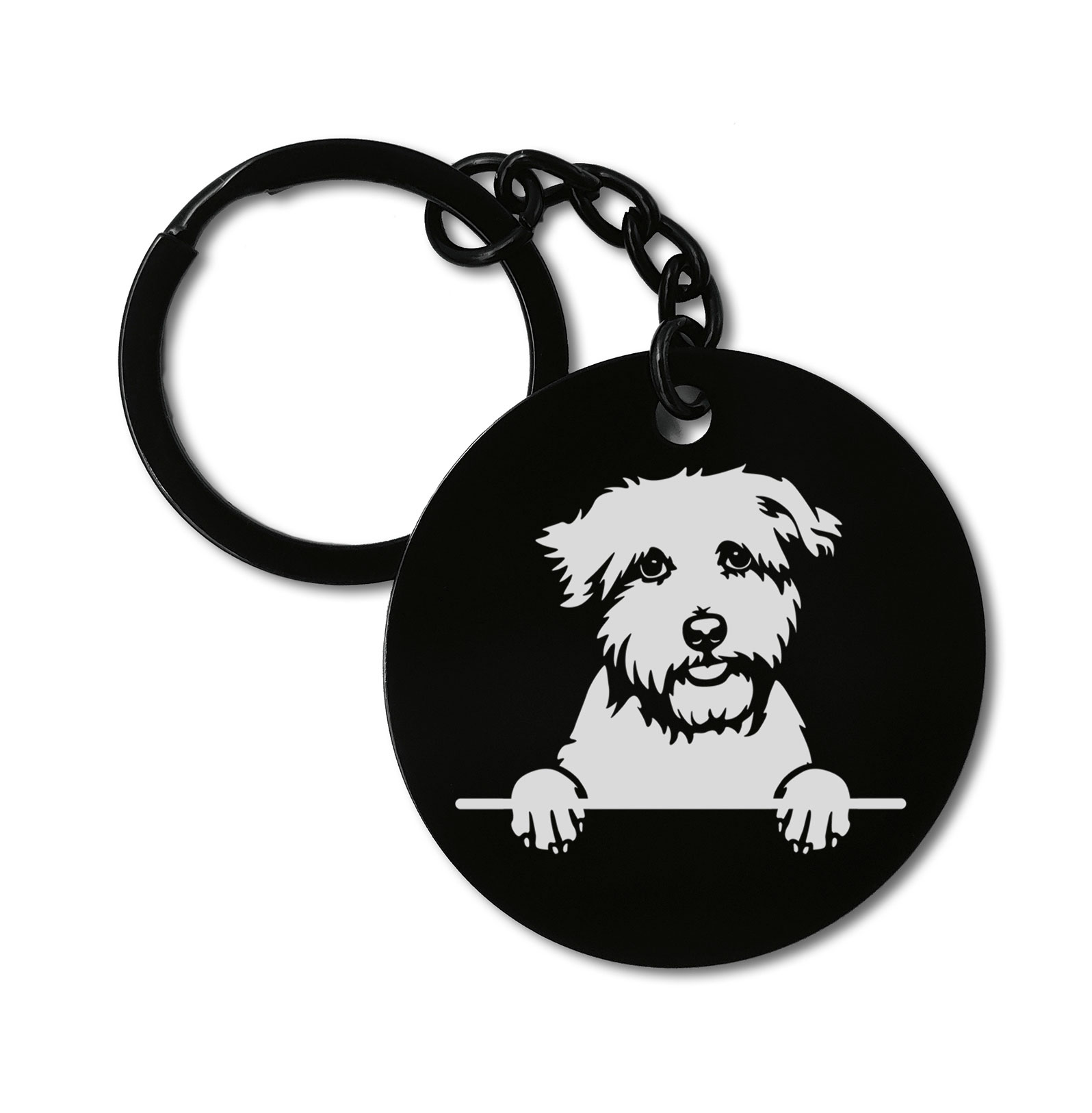 Coton de Tulear Cute Dog Graviruotas metalinis pakabukas su pasirenkamu užkabinimu