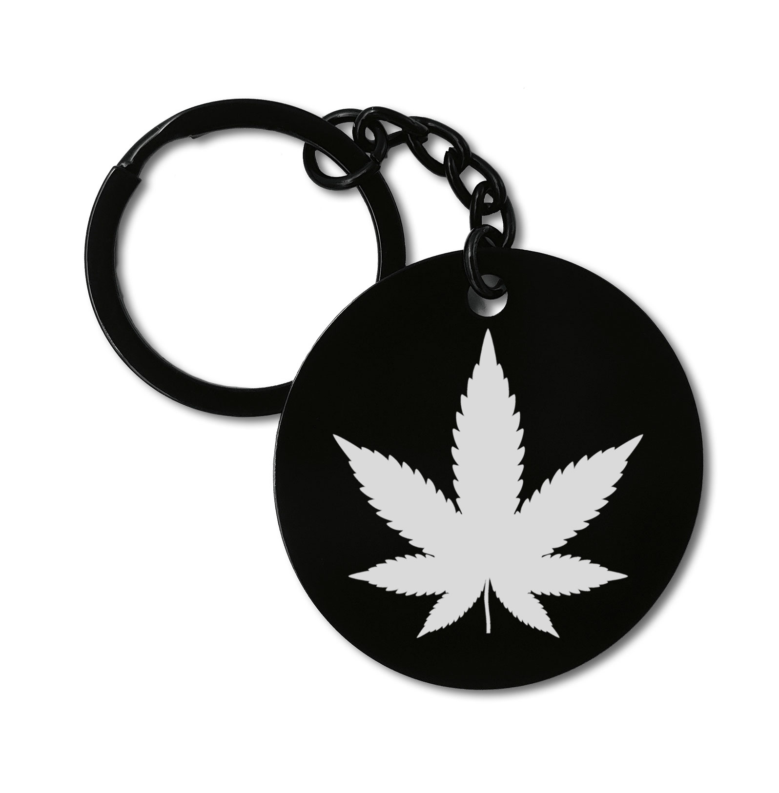 Colorful Marihuana Leaf Weed Graviruotas metalinis pakabukas su pasirenkamu užkabinimu