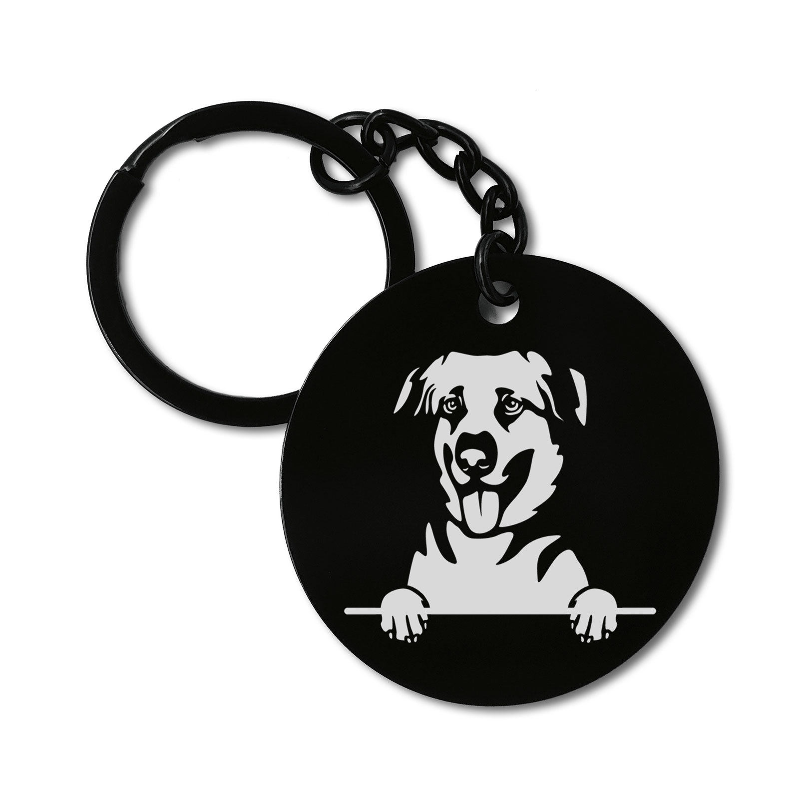 Chinooks Dog Cute Dog Graviruotas metalinis pakabukas su pasirenkamu užkabinimu