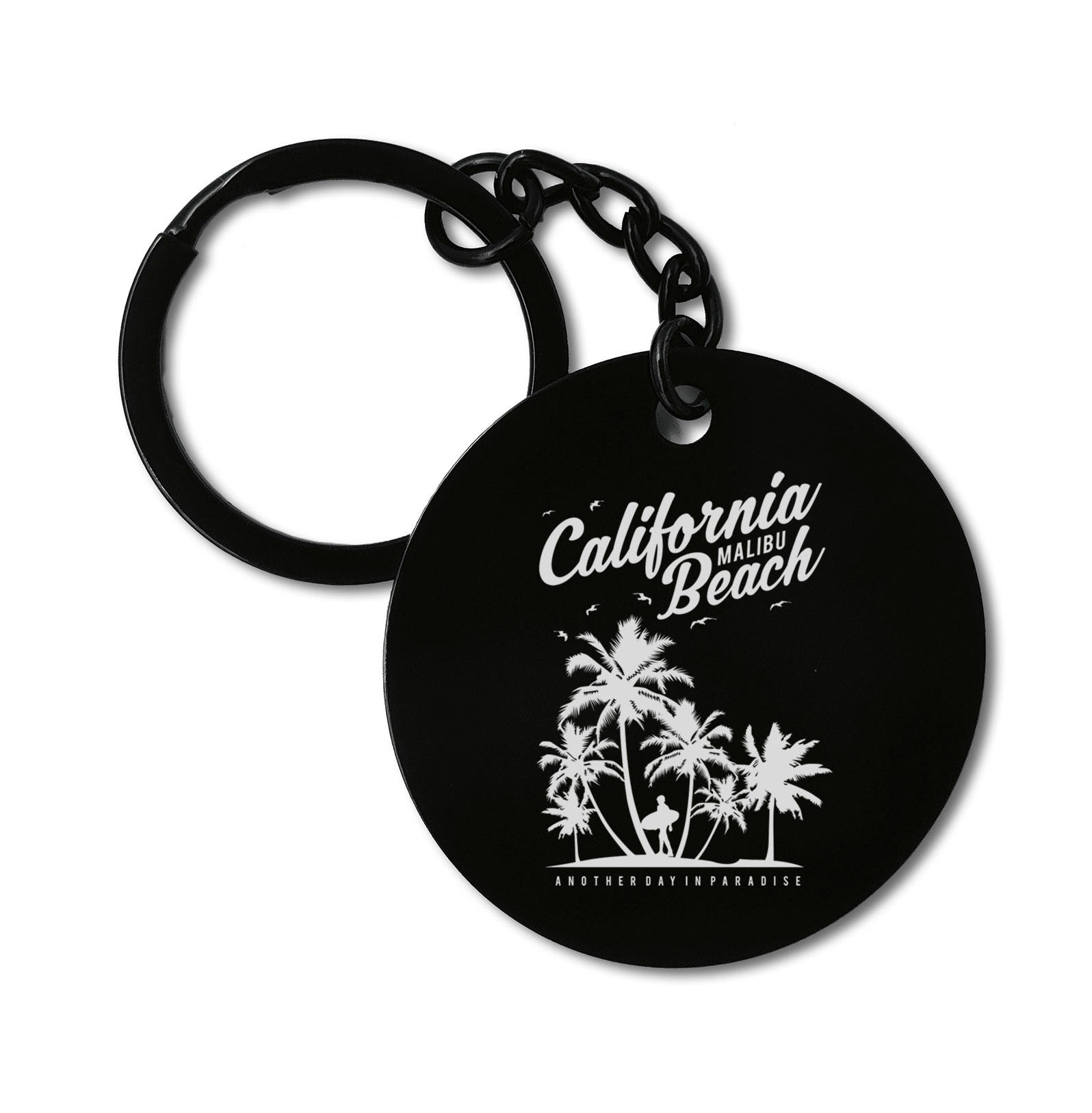 0425 California Another Day In Paradise Graviruotas metalinis pakabukas su pasirenkamu užkabinimu