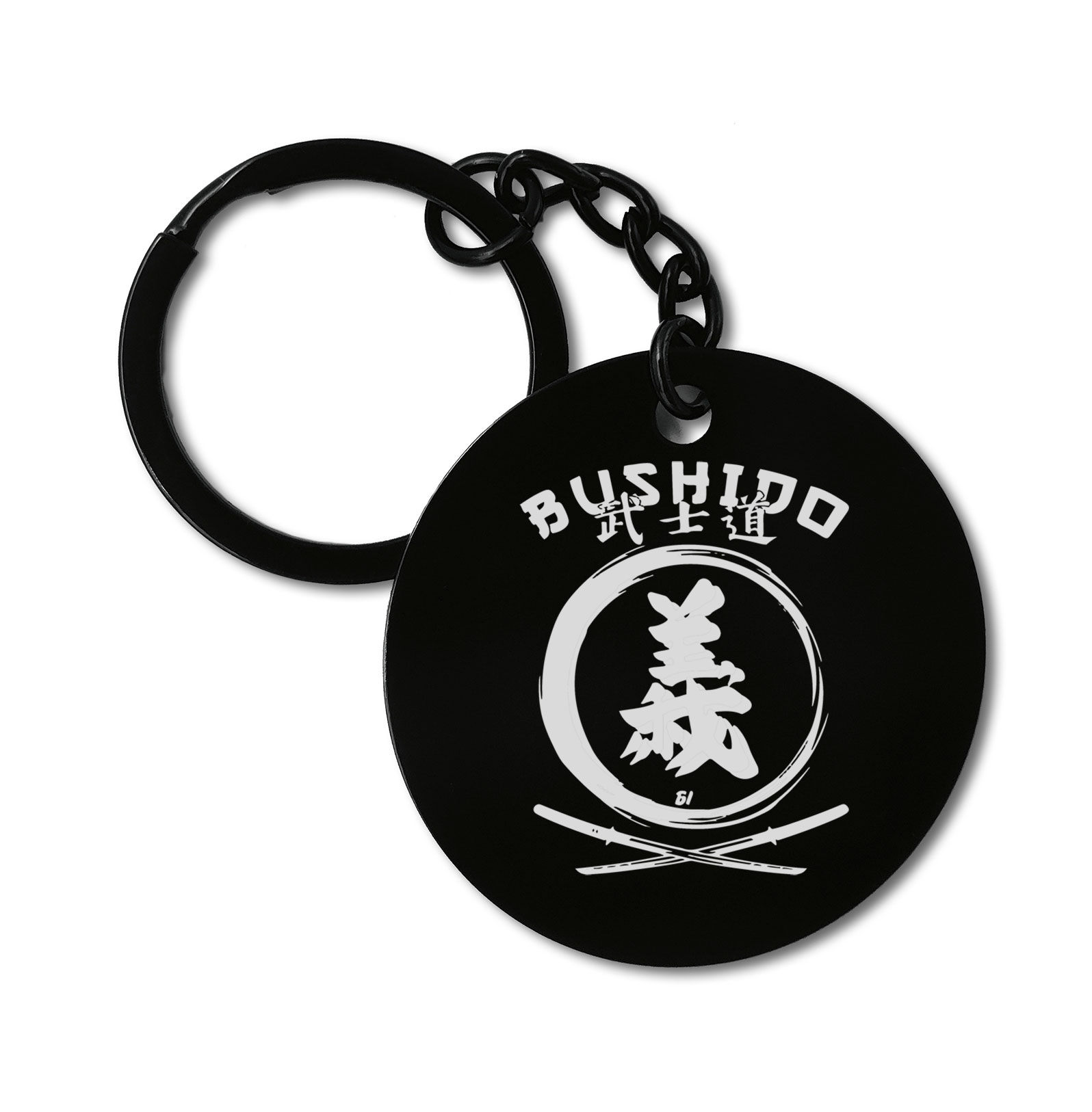 Bushido Japan Mixed Martial Arts Graviruotas metalinis pakabukas su pasirenkamu užkabinimu