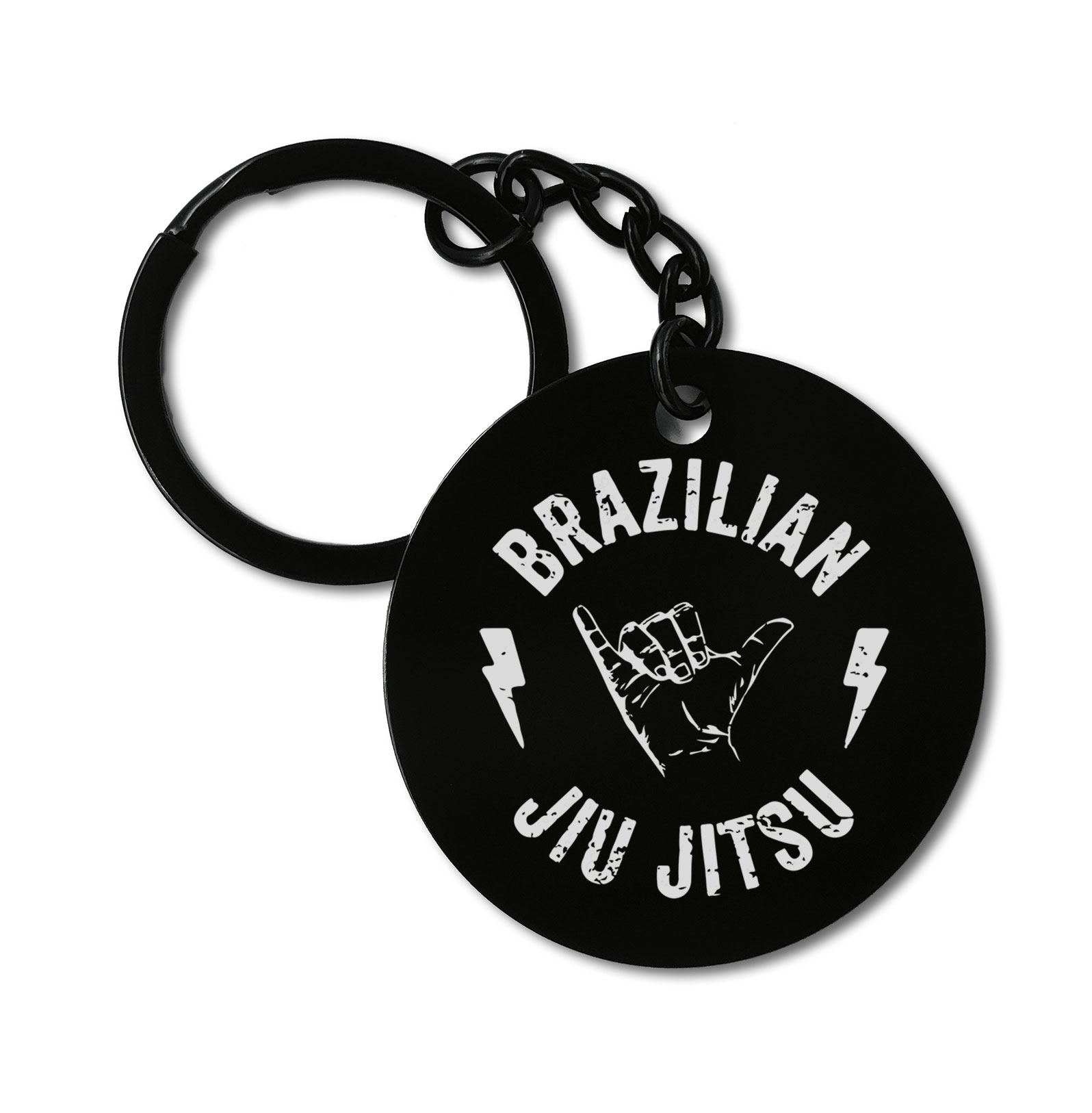 Brazilian Jiu Jitsu Rules BJJ Martial Art Graviruotas metalinis pakabukas su pasirenkamu užkabinimu