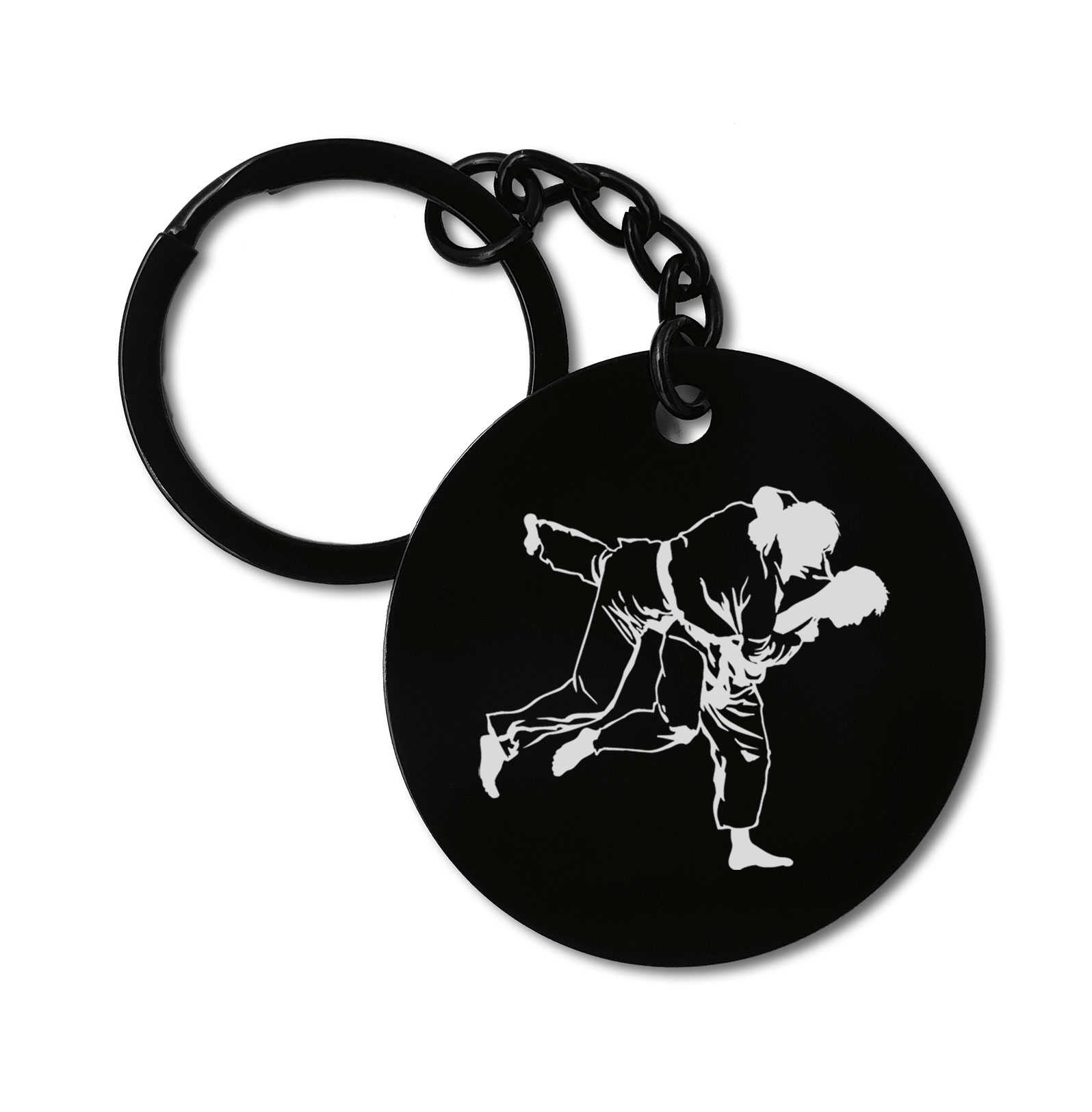 Brazilian Jiu jitsu Judo Move Graviruotas metalinis pakabukas su pasirenkamu užkabinimu