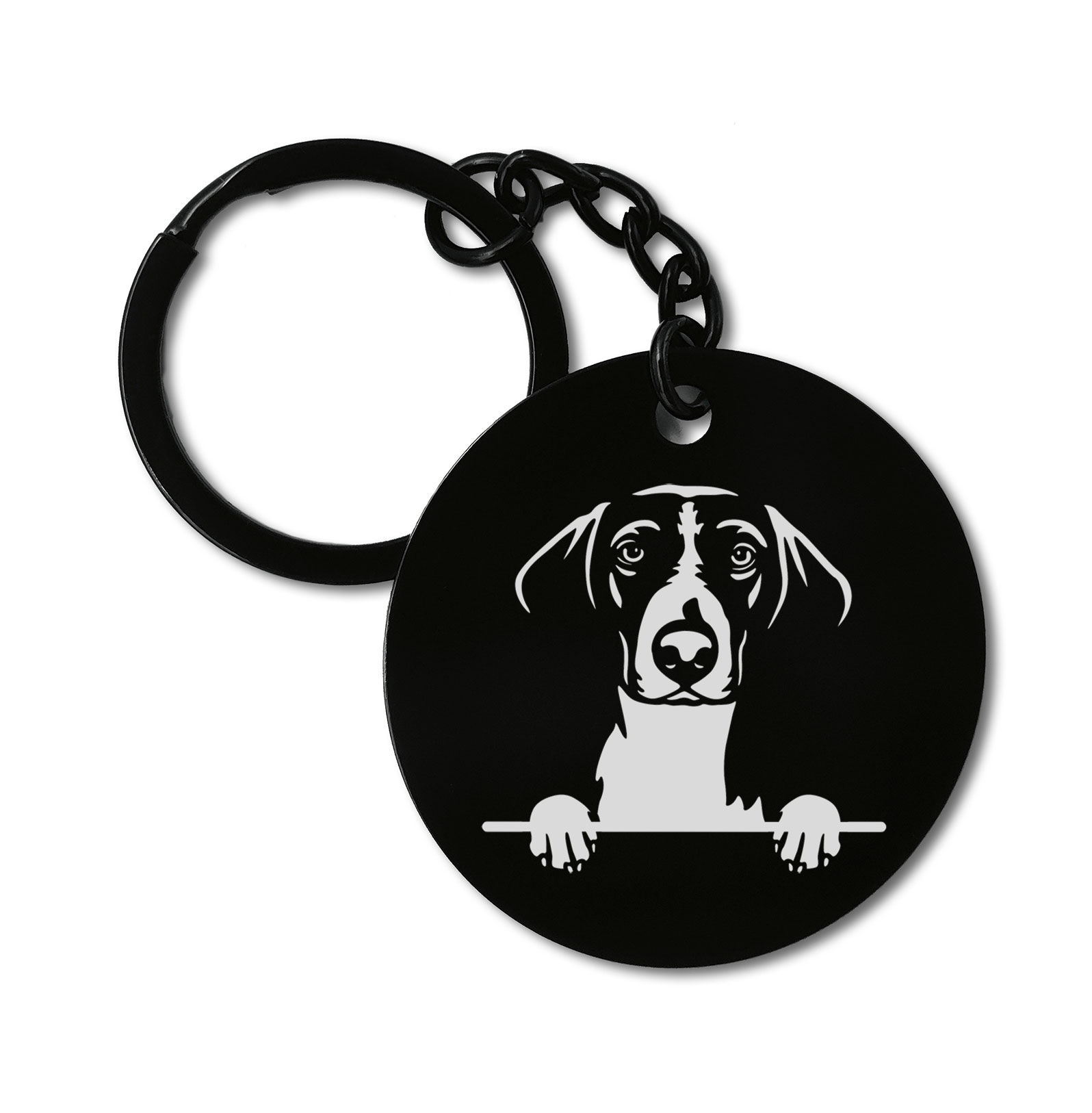 Borador Cute Dog Graviruotas metalinis pakabukas su pasirenkamu užkabinimu