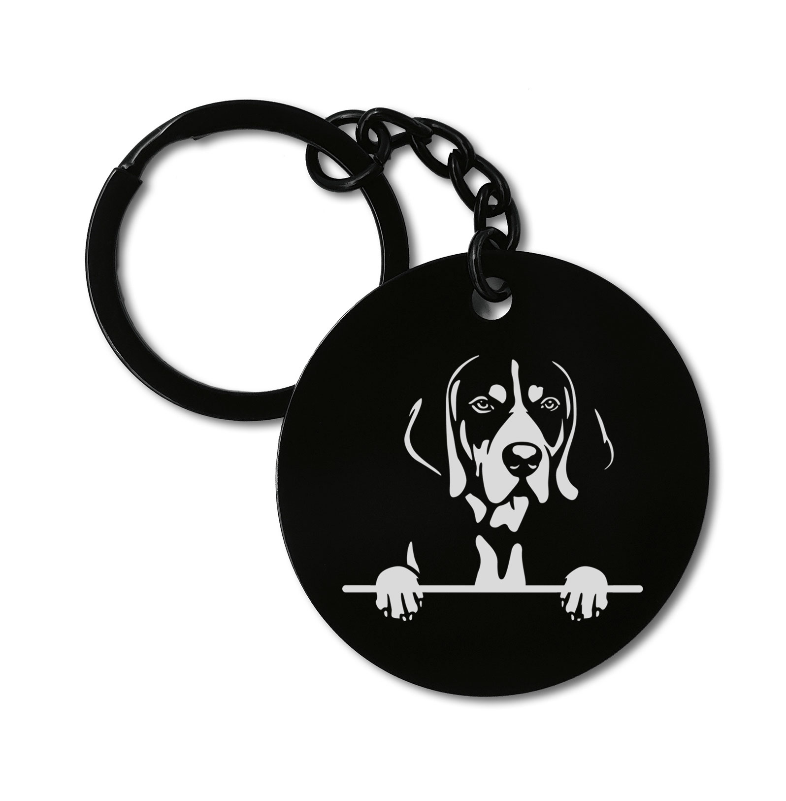 Bluetick Coonhounds Cute Dog Graviruotas metalinis pakabukas su pasirenkamu užkabinimu