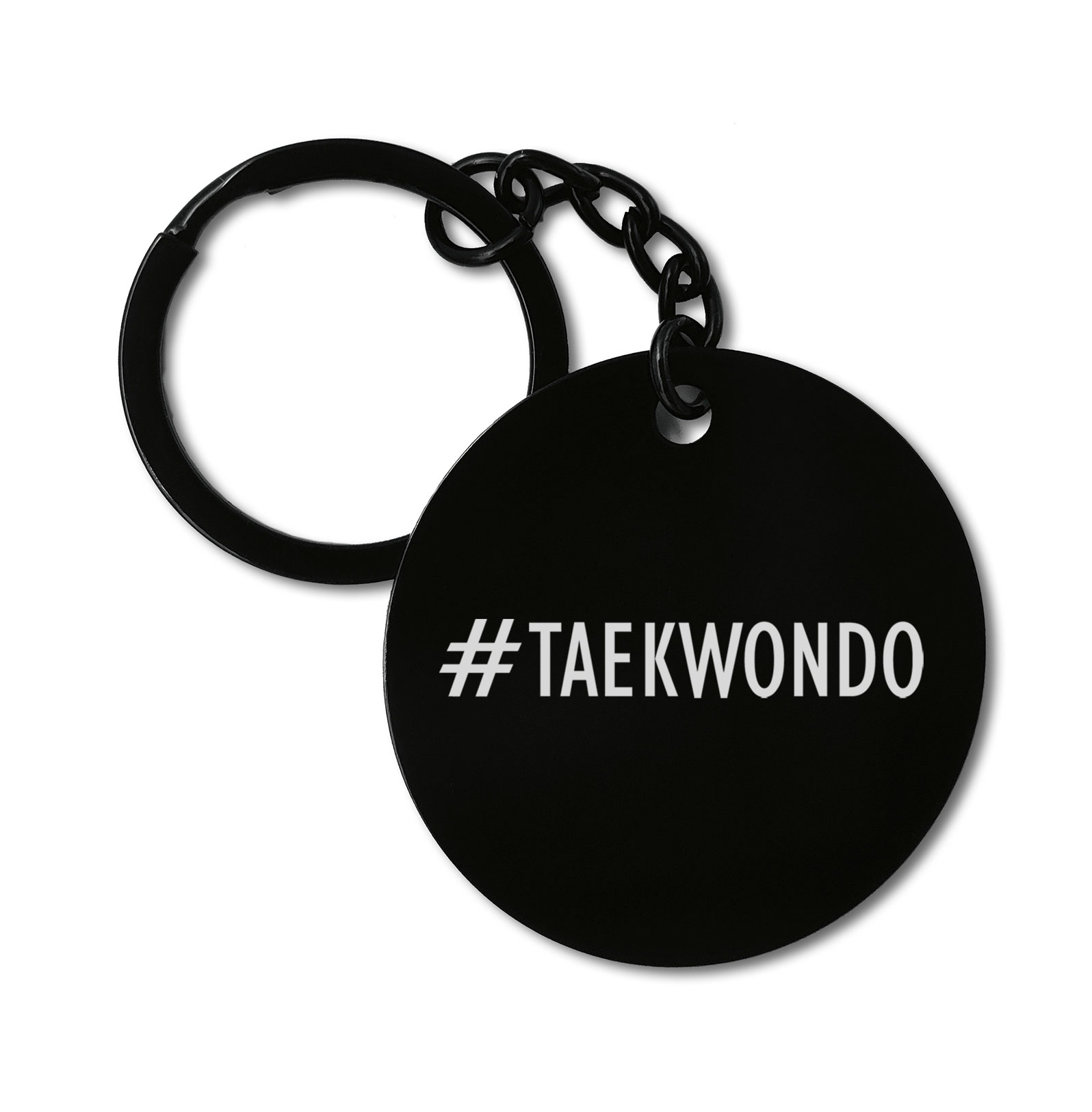 Hashtag Taekwondo Korean Martial Graviruotas metalinis pakabukas su pasirenkamu užkabinimu