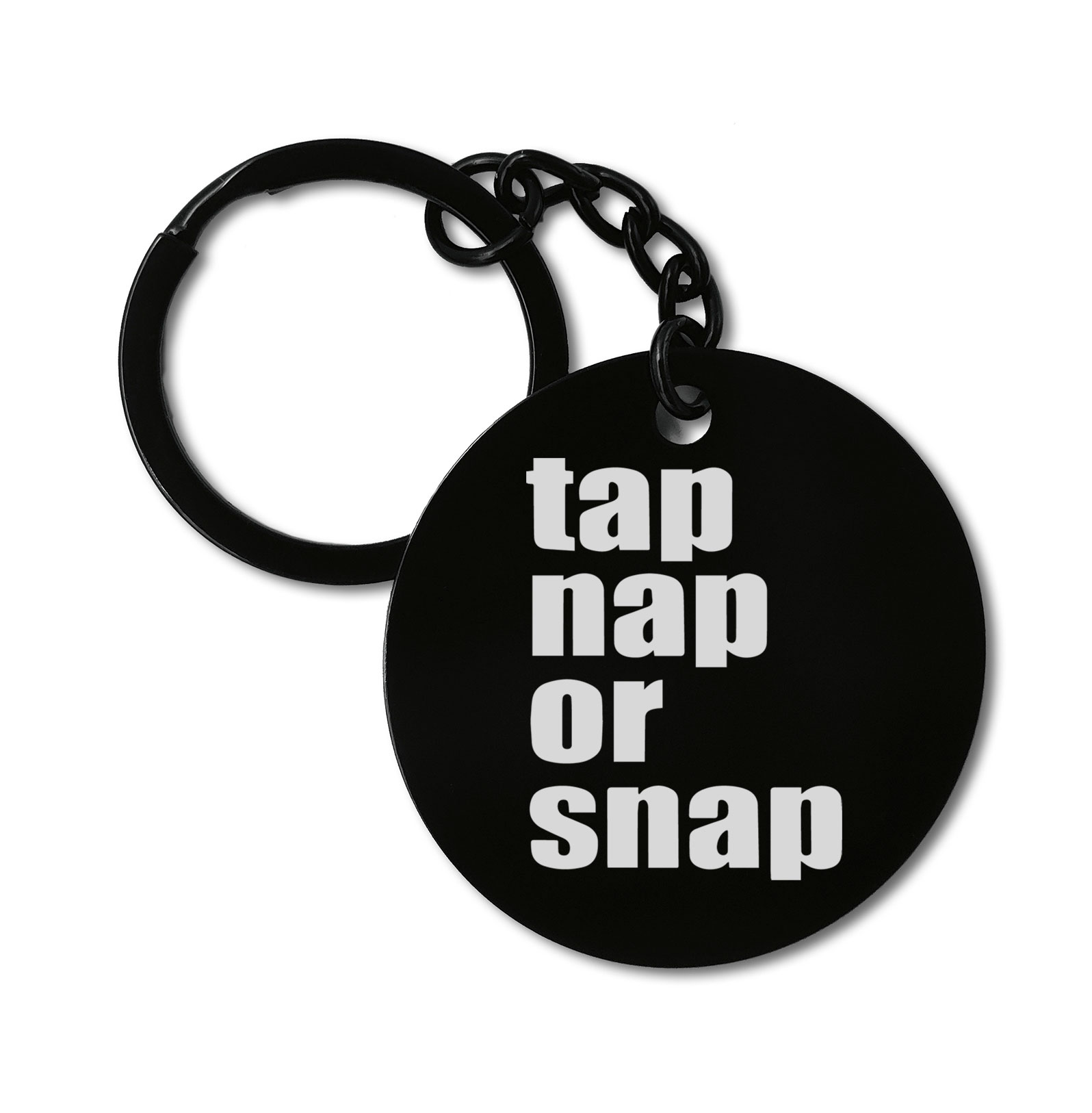 Tap Nap Or Snap Brazilian Jiu Jitsu Graviruotas metalinis pakabukas su pasirenkamu užkabinimu