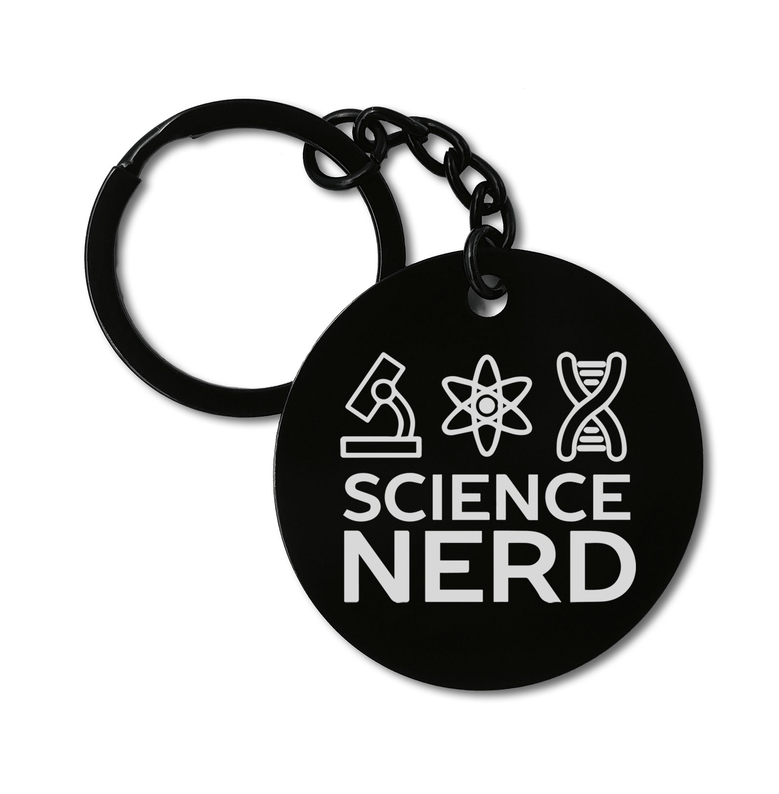Science Nerd Funny Graviruotas metalinis pakabukas su pasirenkamu užkabinimu