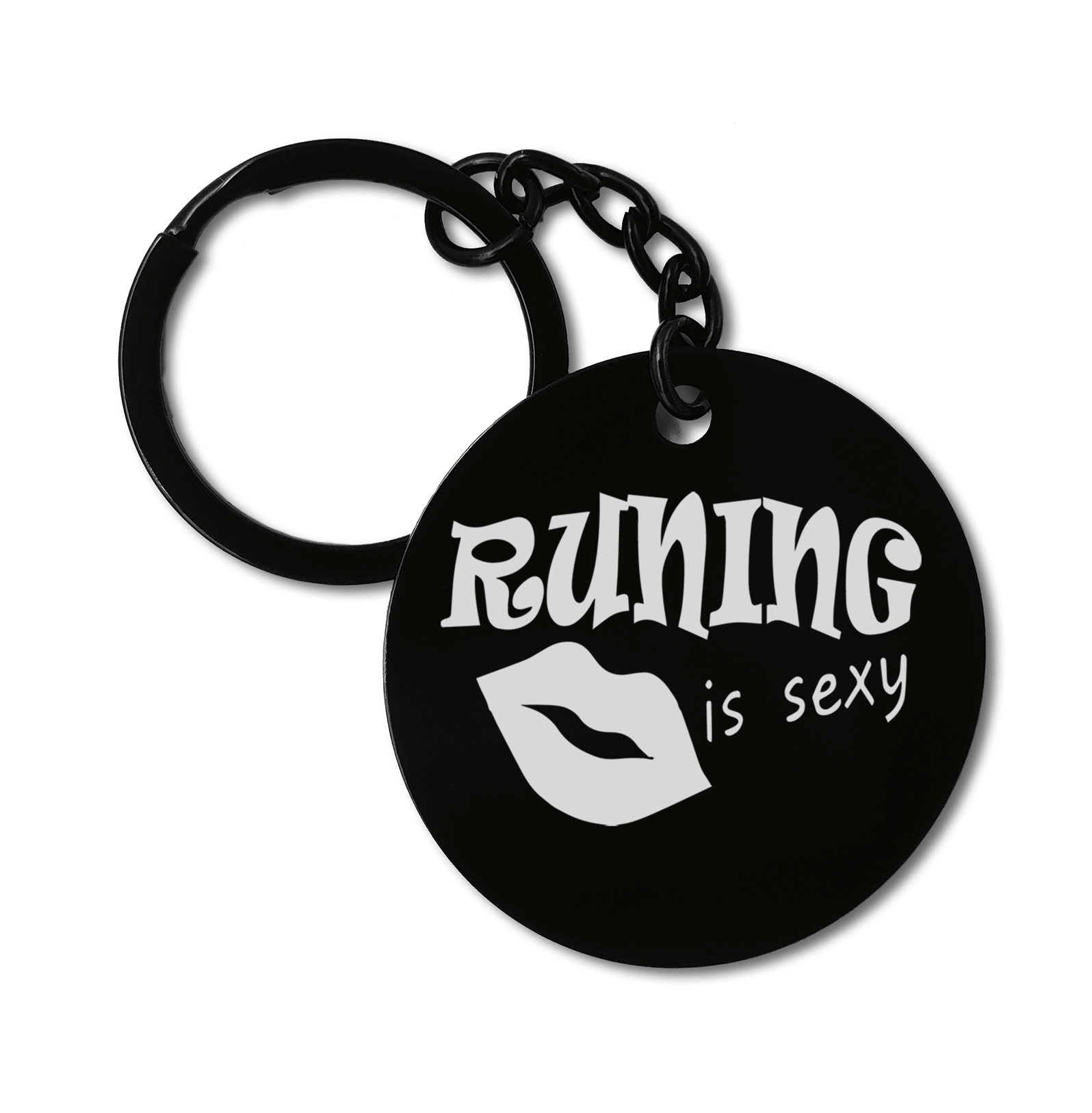 Runing Is Sexy Graviruotas metalinis pakabukas su pasirenkamu užkabinimu