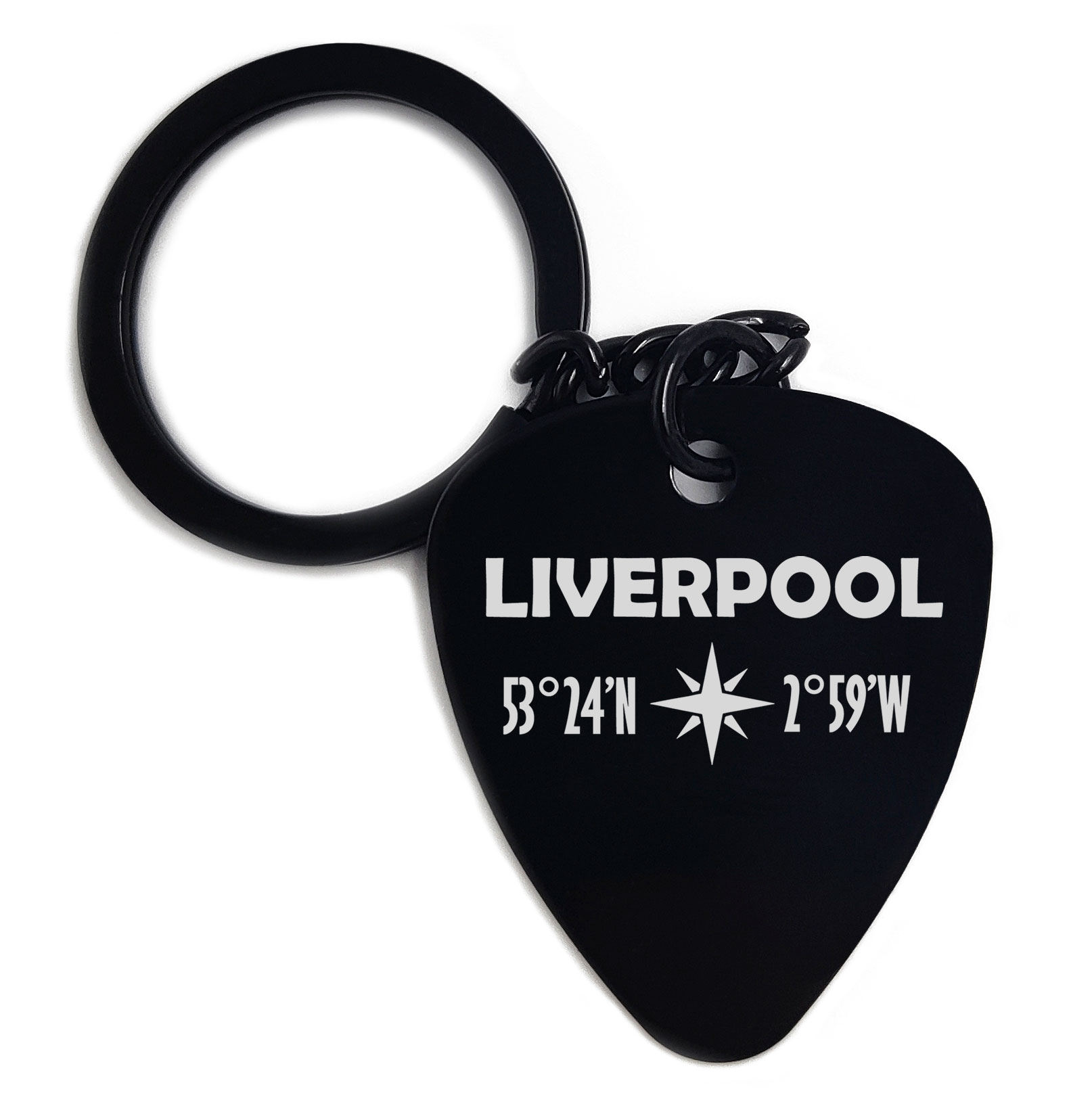 Liverpool Coordinates England City Graviruotas metalinis pakabukas su pasirenkamu užkabinimu