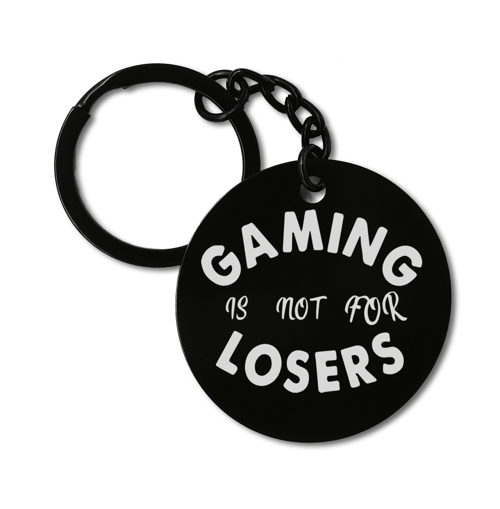 Gaming Is Not For Losers Graviruotas metalinis pakabukas su pasirenkamu užkabinimu