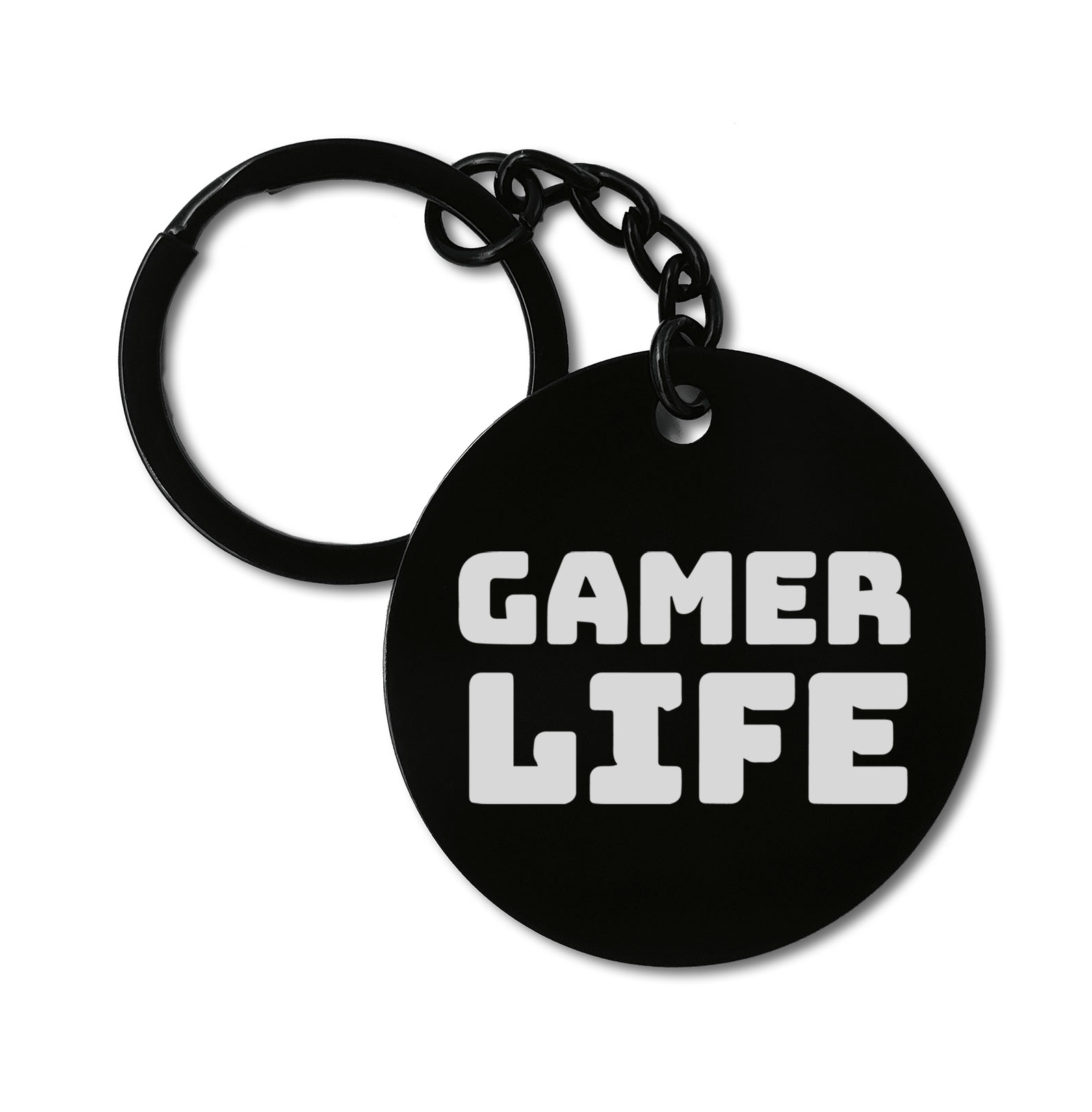 Gamer Life Gaming Graviruotas metalinis pakabukas su pasirenkamu užkabinimu