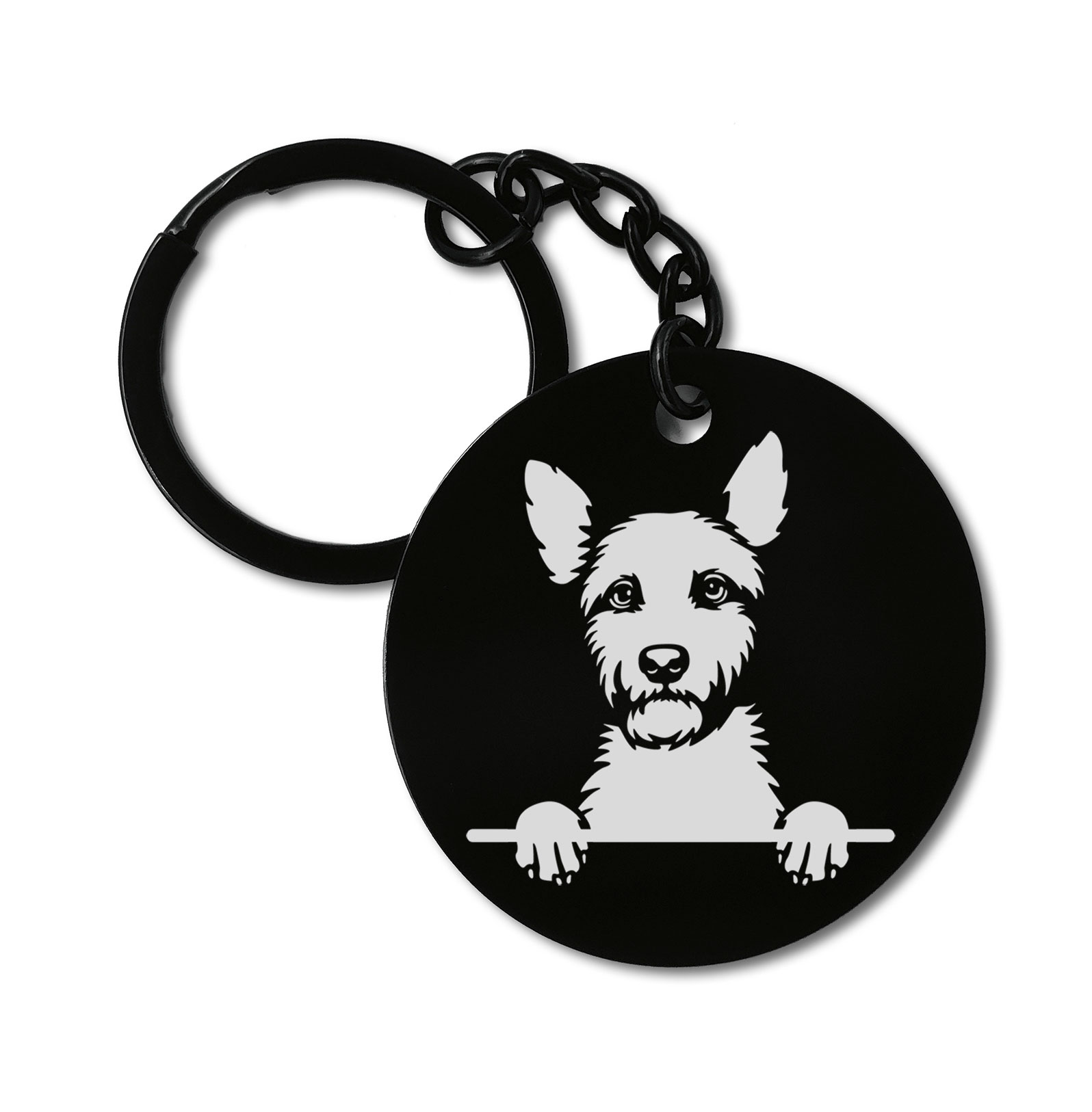 Australian Terriers Cute Dog Graviruotas metalinis pakabukas su pasirenkamu užkabinimu