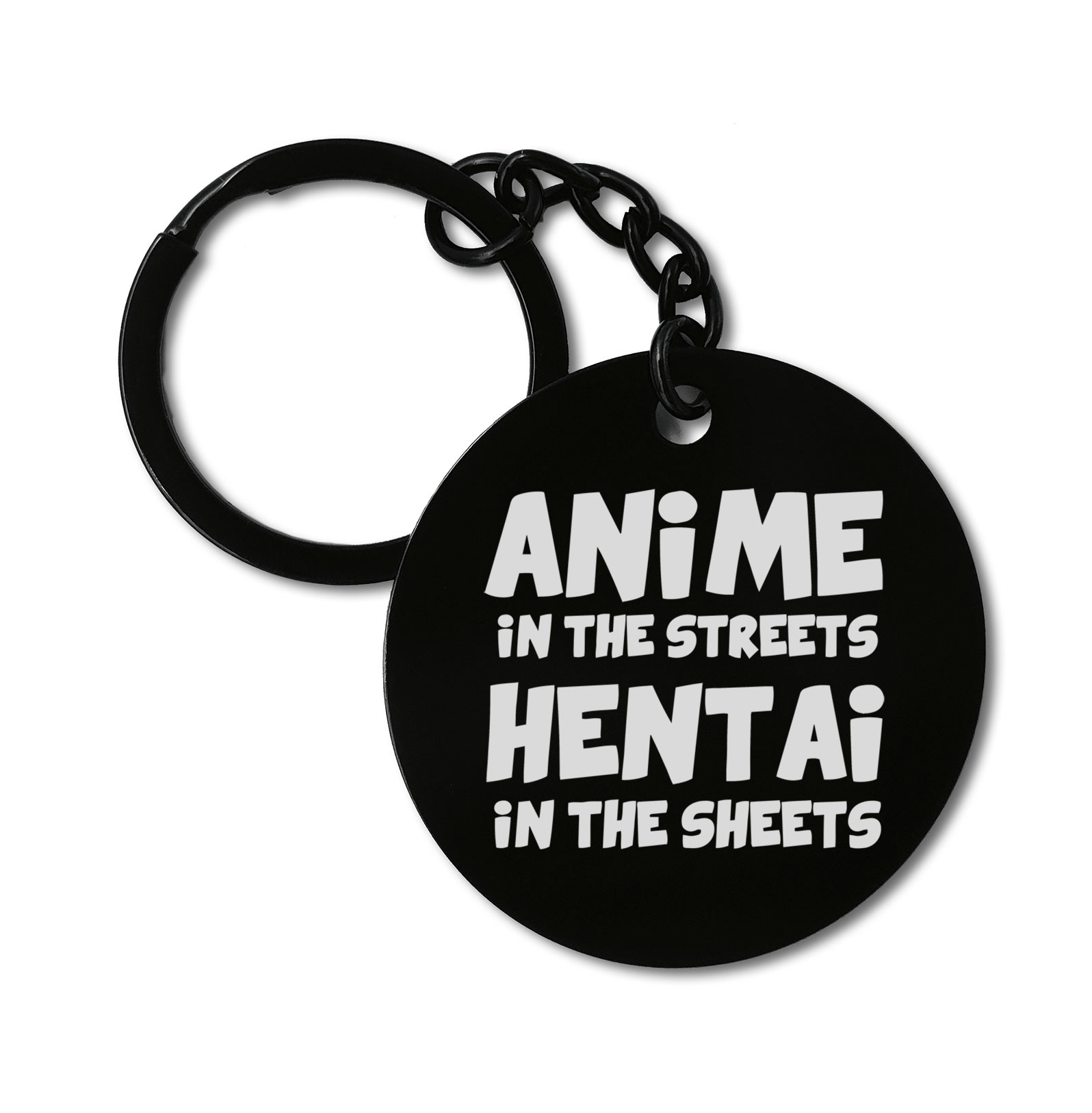 0523 Anime In The Streets Hentai In The Sheets Graviruotas metalinis pakabukas su pasirenkamu užkabinimu