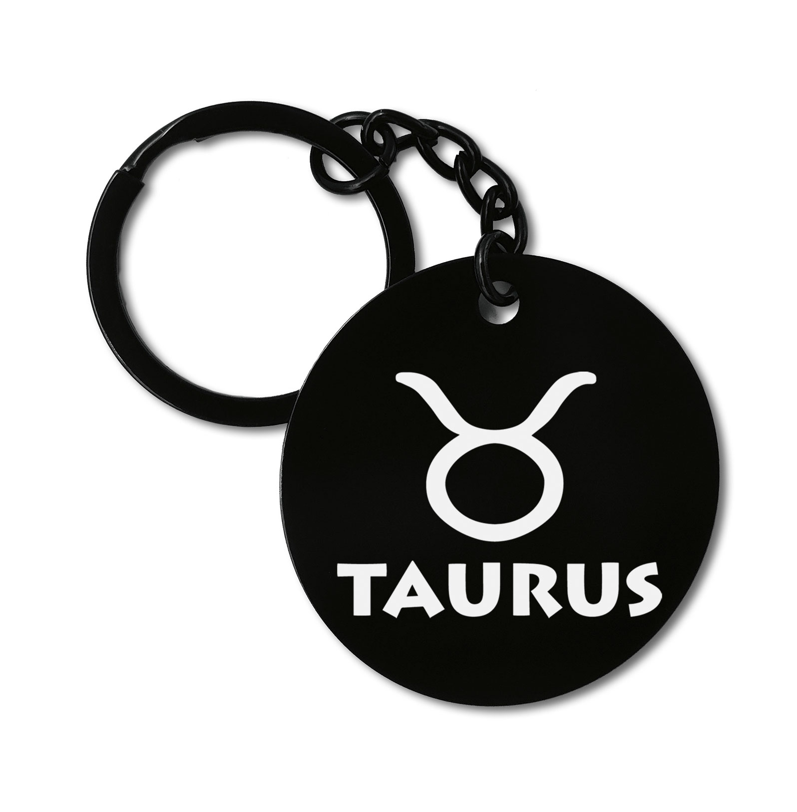 Taurus Zodiac Sign Birthday Graviruotas metalinis pakabukas su pasirenkamu užkabinimu