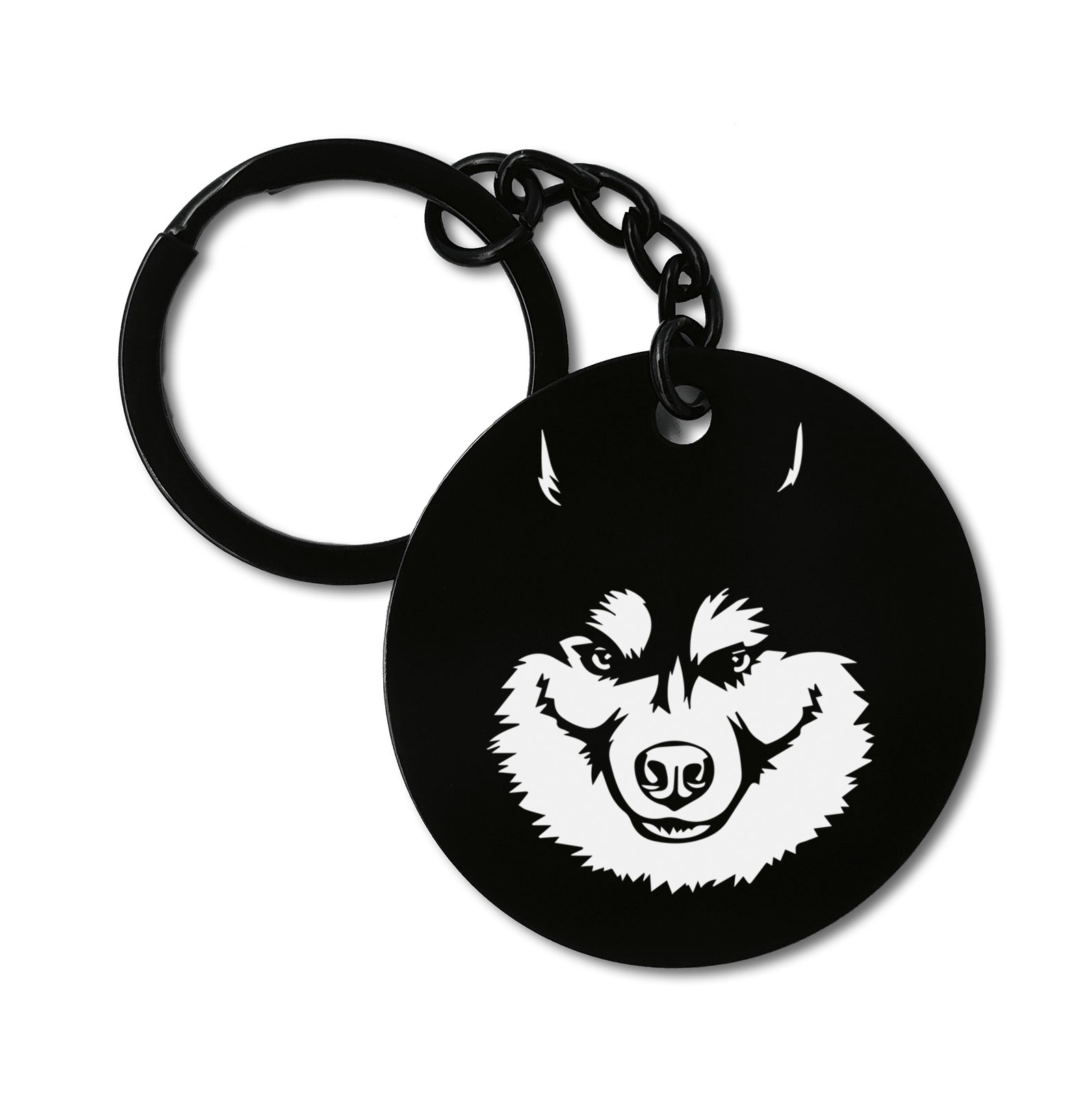 Siberian Husky Dog Breed Graviruotas metalinis pakabukas su pasirenkamu užkabinimu