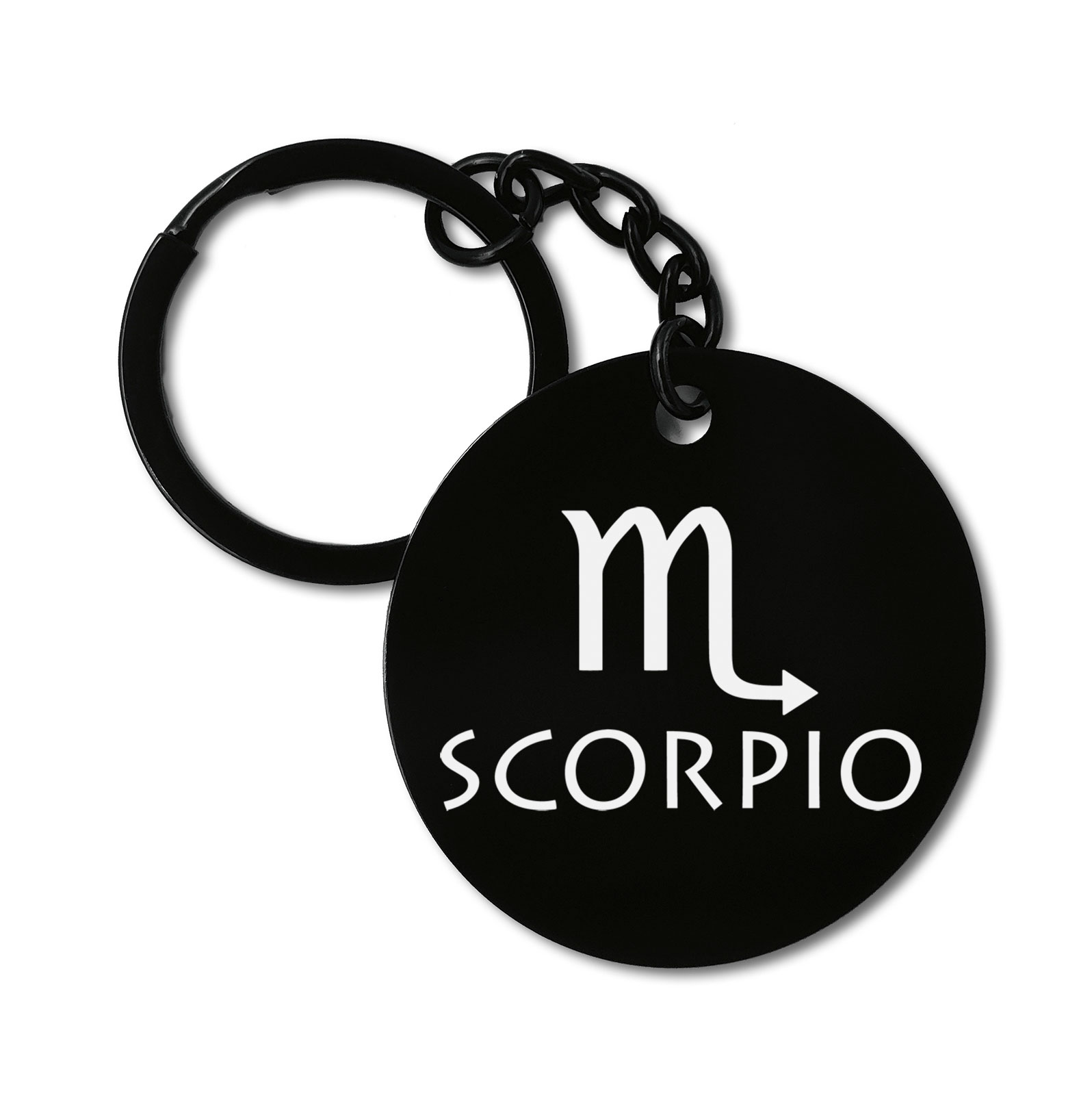 Scorpio Zodiac Sign Birthday Graviruotas metalinis pakabukas su pasirenkamu užkabinimu