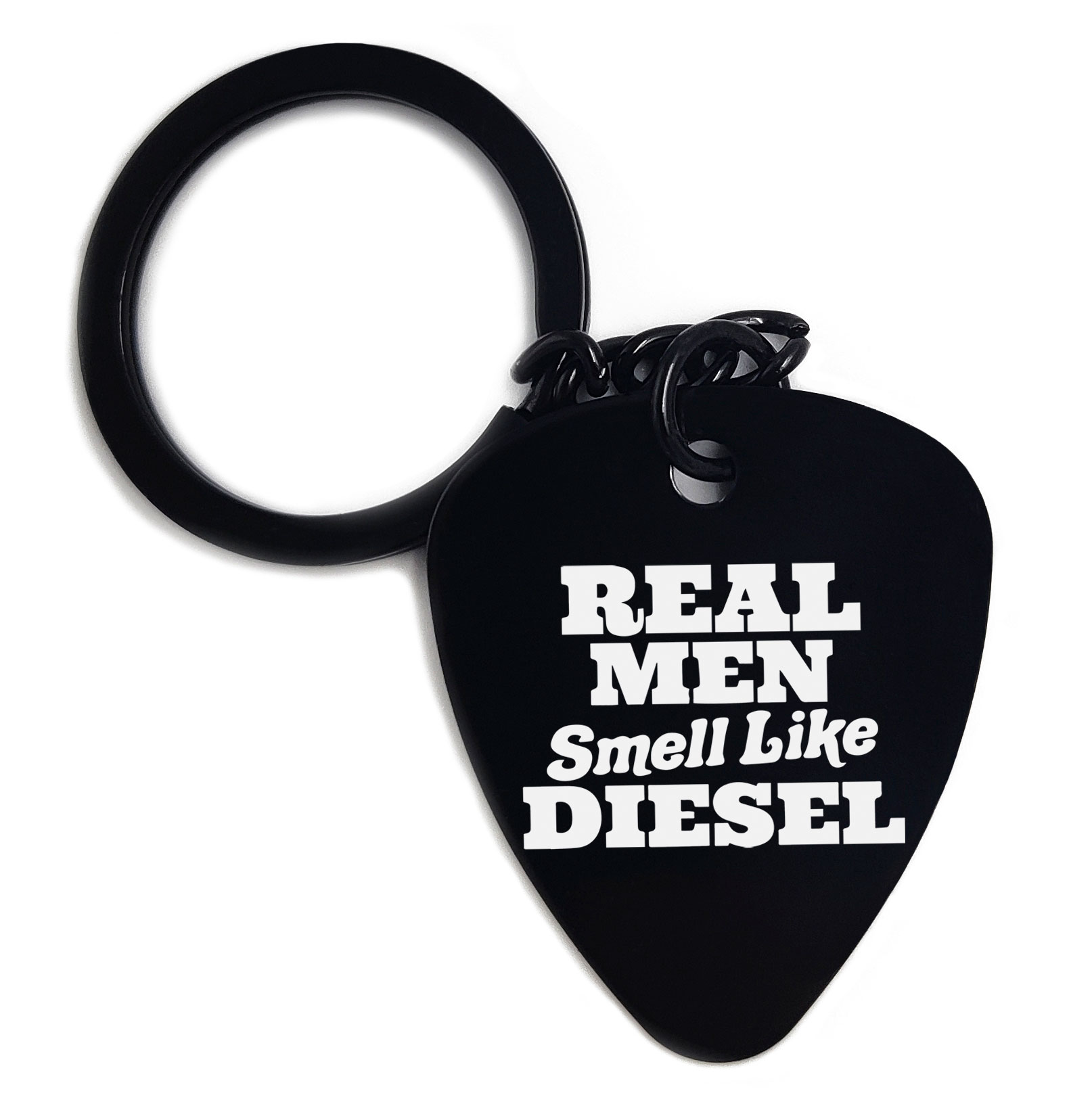 Real Men Smell Like Diesel Funny Car Auto Graviruotas metalinis pakabukas su pasirenkamu užkabinimu