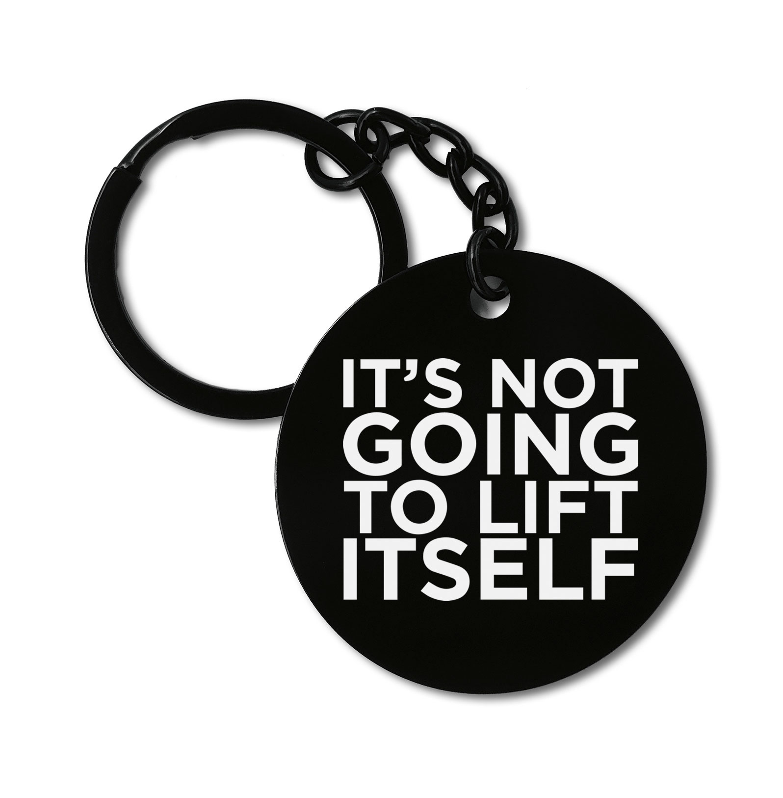 It's Not Going To Lift Itself Workout Gym Graviruotas metalinis pakabukas su pasirenkamu užkabinimu