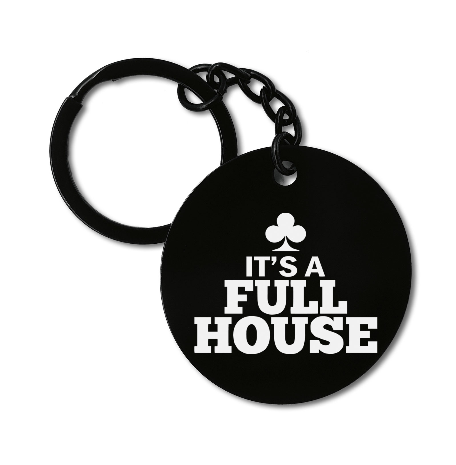 Full House Poker Cards Game Graviruotas metalinis pakabukas su pasirenkamu užkabinimu