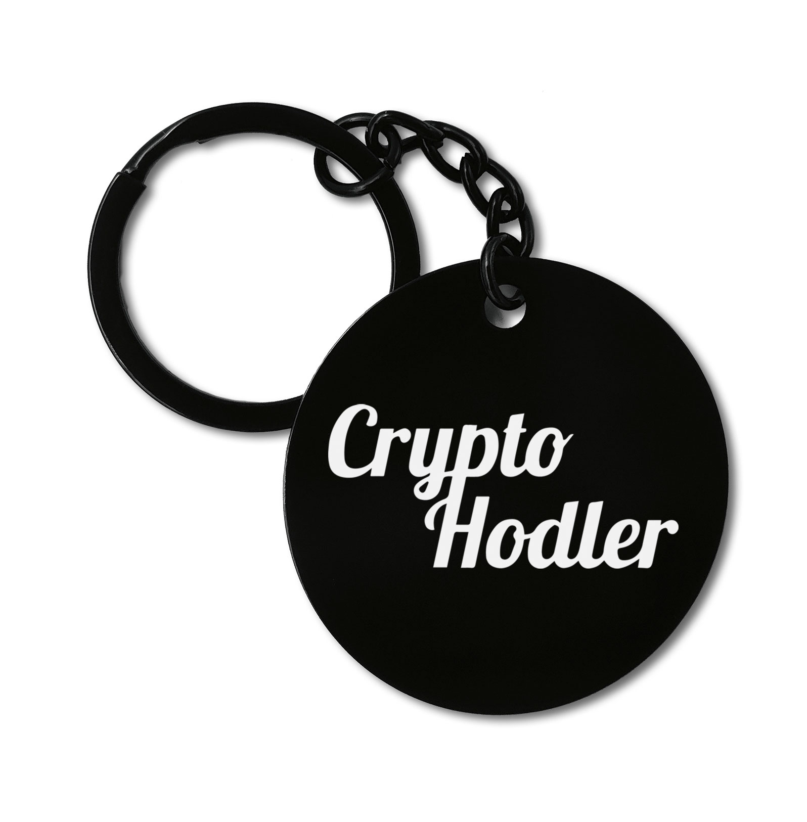 Crypto Hodler Investment Cryptocurrancy Graviruotas metalinis pakabukas su pasirenkamu užkabinimu