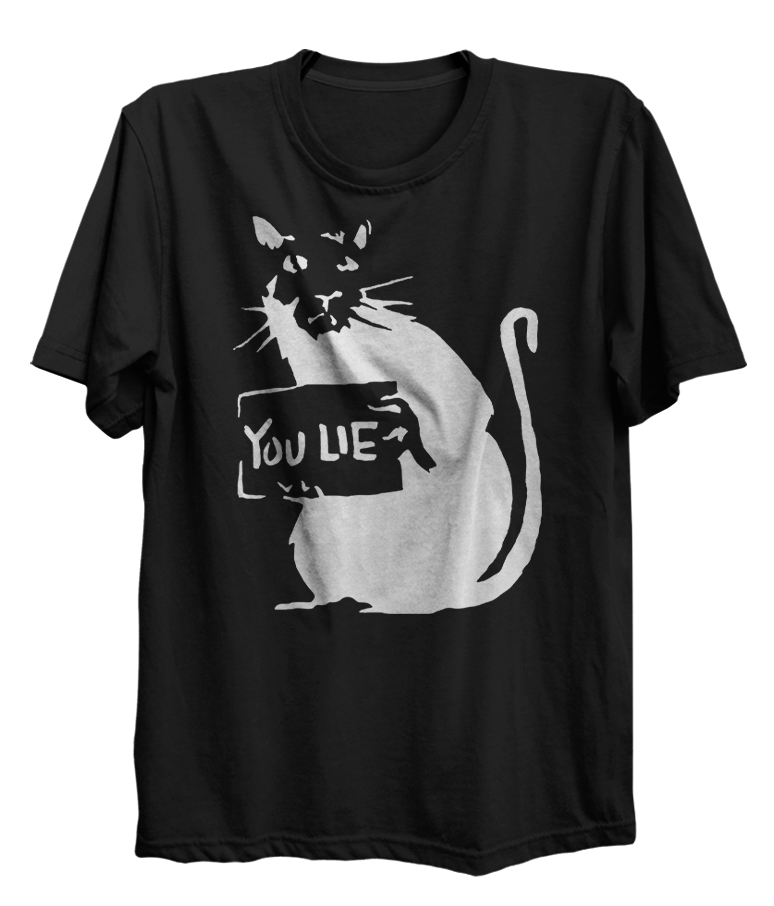 Banksy Graffiti Street Art You Lie Rat