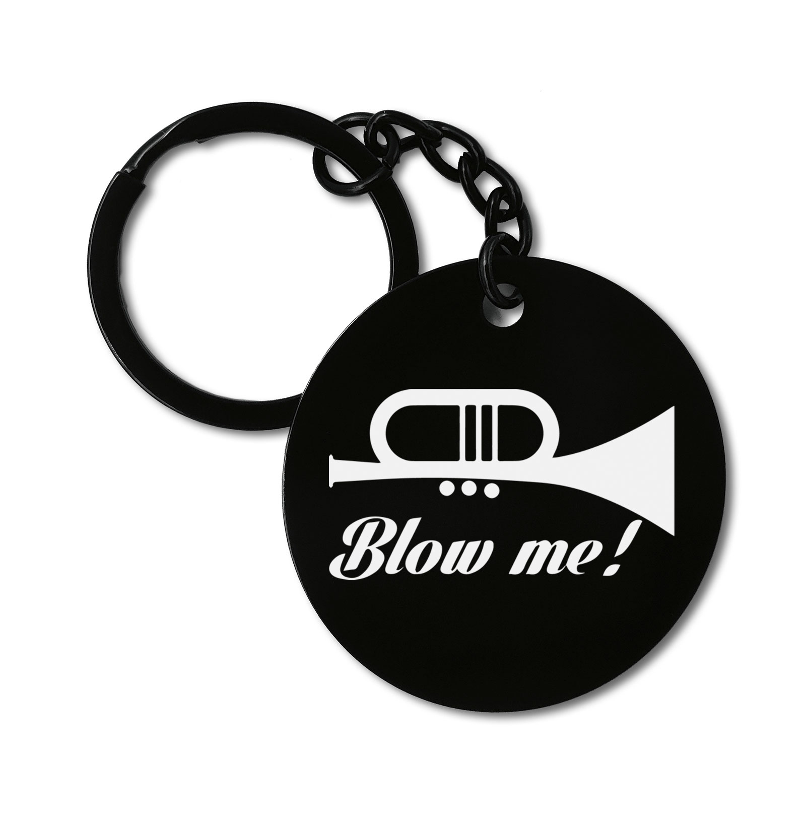 Blow Me Funny Graviruotas metalinis pakabukas su pasirenkamu užkabinimu