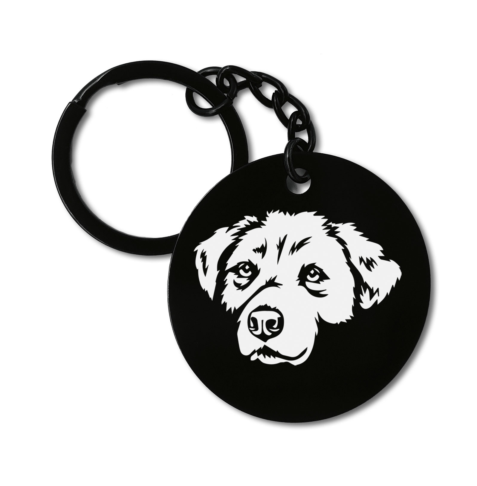 Akbash Dog Breed Graviruotas metalinis pakabukas su pasirenkamu užkabinimu