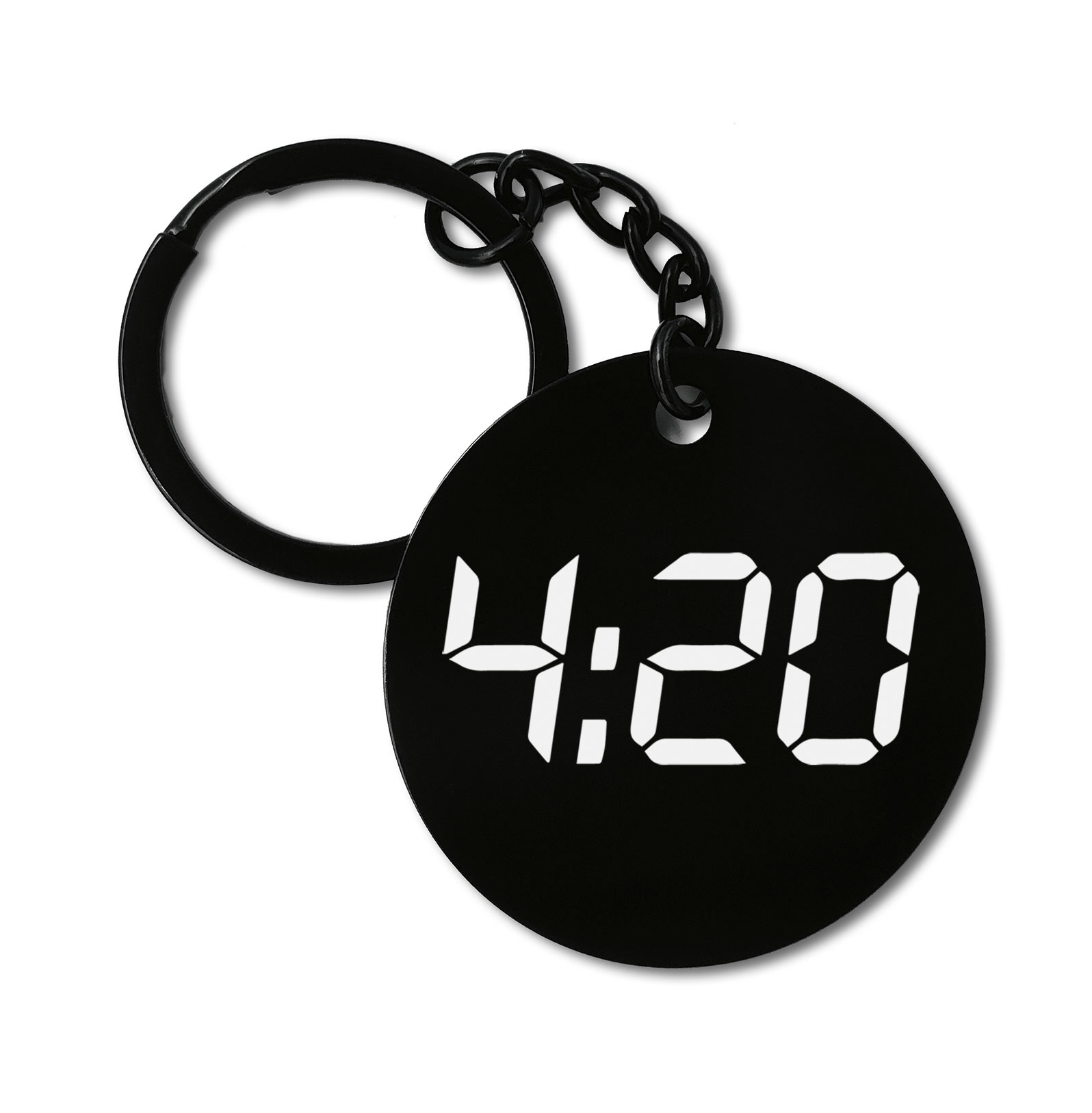 420 Clock Time for Weed Ganja Marihuana Graviruotas metalinis pakabukas su pasirenkamu užkabinimu