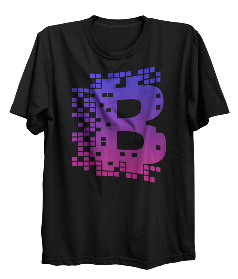 Bitcoin Cryptocurrency Purple Pixels