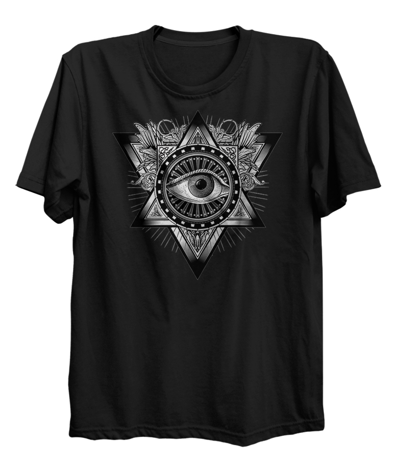 Eye Of Illuminati Triangular Framed Art
