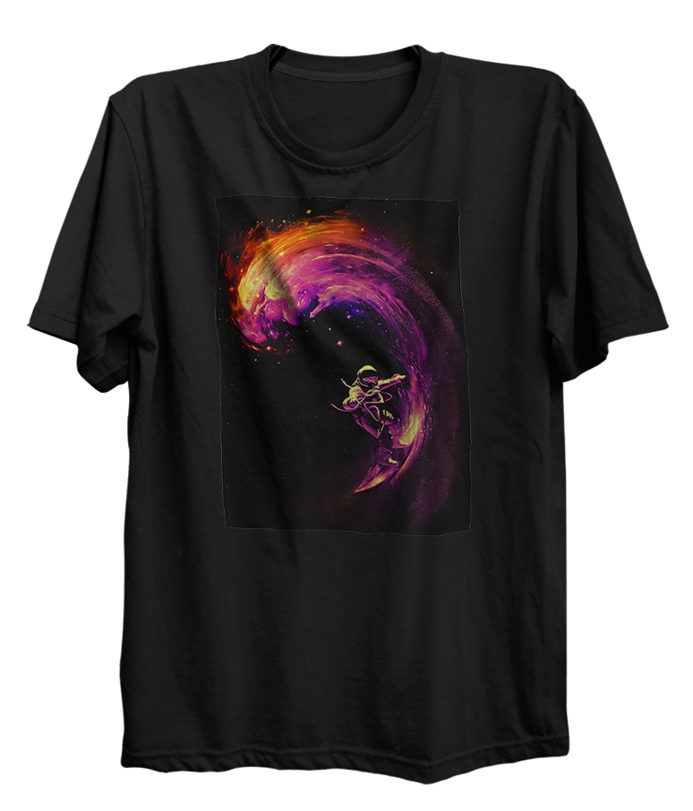 Space Surfing Stars Wave