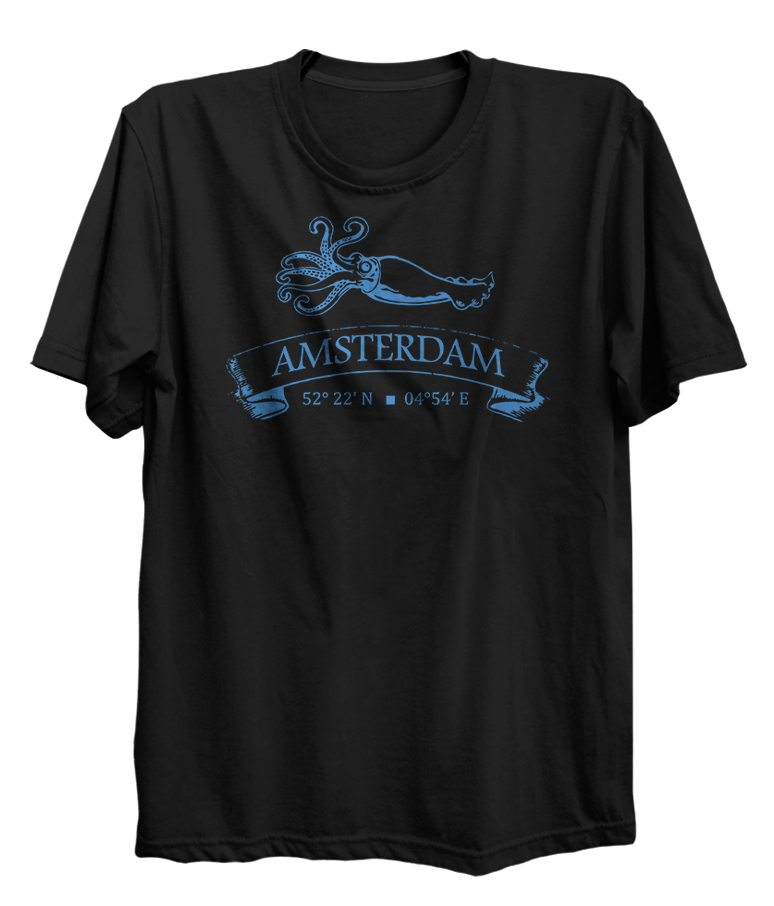 Amsterdam Squid Nautical Sea the Netherlands Coordinates