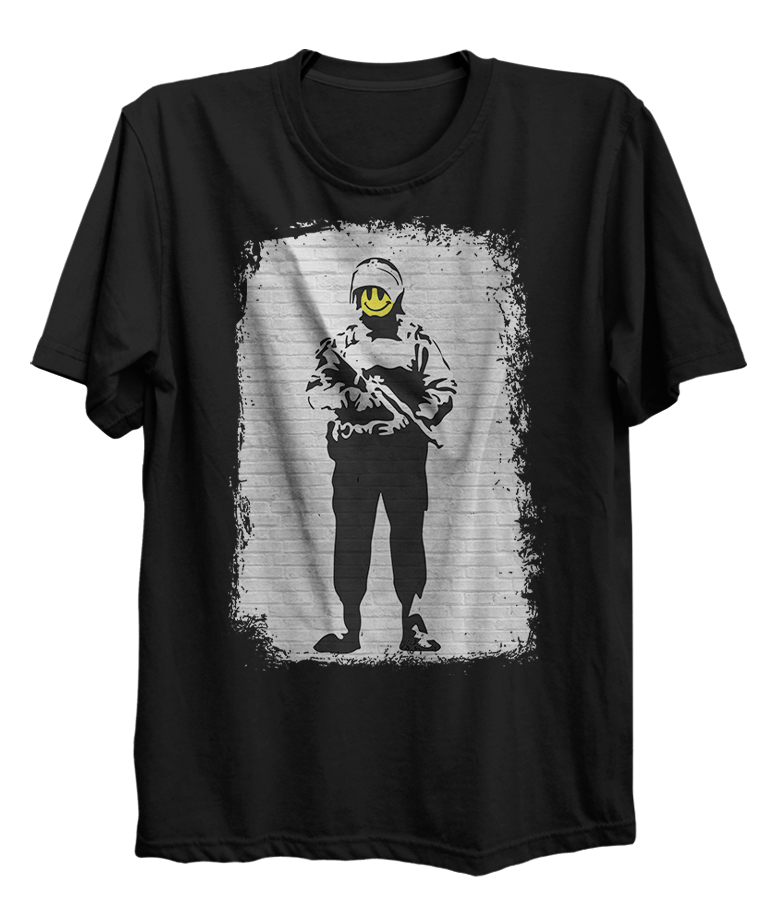 Banksy Soldier Smiling Street Art