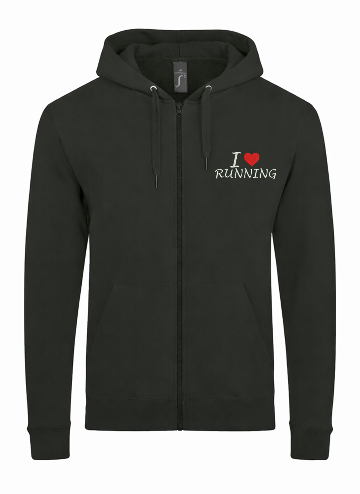 I Love Running Unisex džemperis su užtrauktuku ir gobtuvu