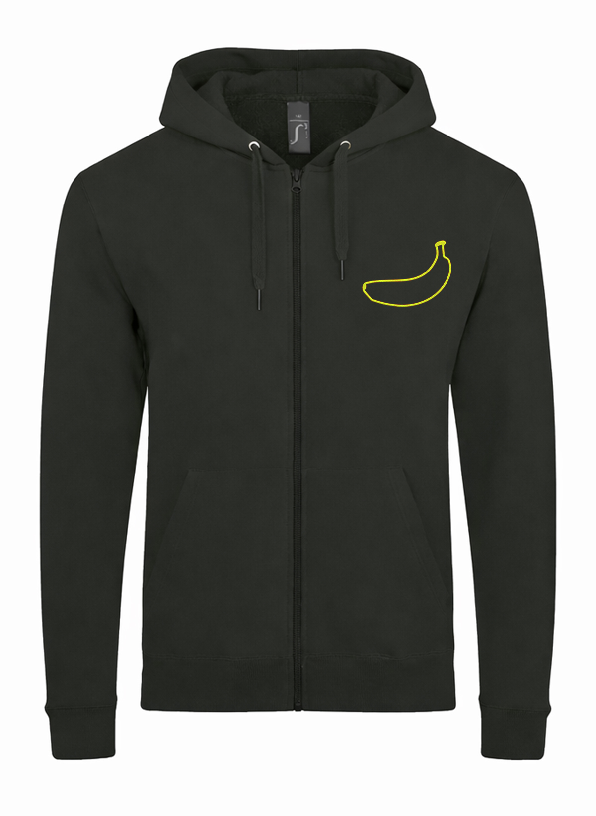 Banana Unisex džemperis su užtrauktuku ir gobtuvu