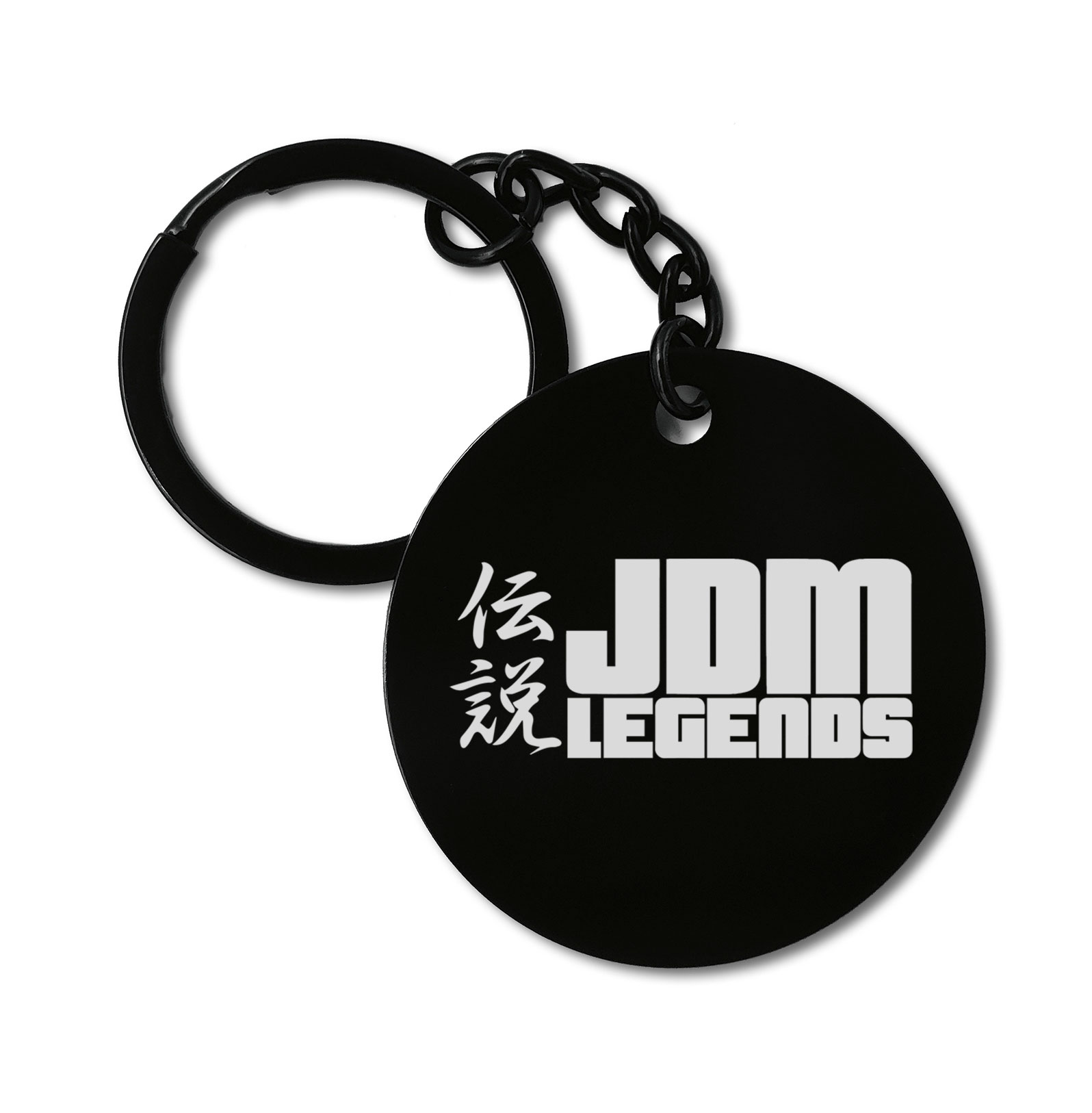JDM Legends Car Auto Japanese Kanji Rising Sun Graviruotas metalinis pakabukas su pasirenkamu užkabinimu